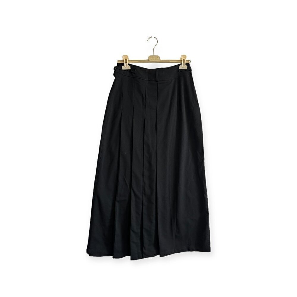 Vintage Y2K CRISTINAEFFE Black maxi Pleated Skirt, Size 44 Italy